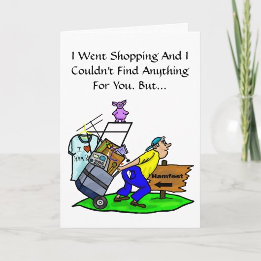 Hamfest Ham Radio Birthday Kaart Pas het aan! (Voorkant)