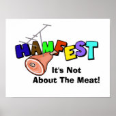 Hamfest "Het gaat niet om vlees" Ham Radio Poster (Voorkant)
