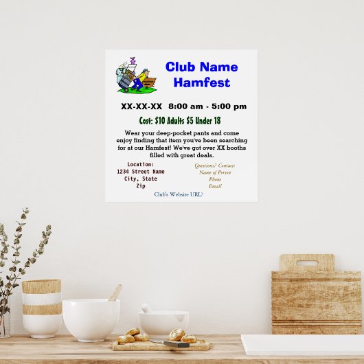 Hamfest Promotional Poster past het aan! (Keuken)