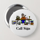 Hamfest Seller Ham Radio Button past het aan! (Voorkant /achterkant)