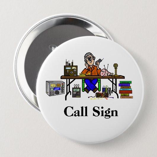 Hamfest Seller Ham Radio Button past het aan! (Voorkant /achterkant)