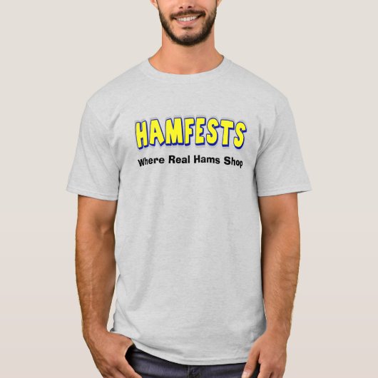 Hamfests Waar Real Hams Zam Radio T-shirt kopen (Voorkant)