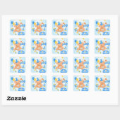 Hamhock's Splashtastic! Sprookjesboek Vierkante Sticker (Vel)