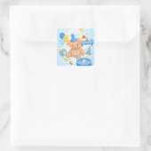 Hamhock's Splashtastic! Sprookjesboek Vierkante Sticker (Tas)