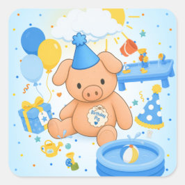 Hamhock's Splashtastic! Sprookjesboek Vierkante Sticker