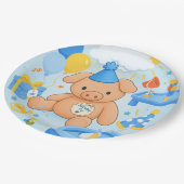 Hamhock's Splashtastic! Verjaardagsfeestje Papieren Bordje (Gekanteld)