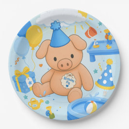 Hamhock's Splashtastic! Verjaardagsfeestje  Papieren Bordje