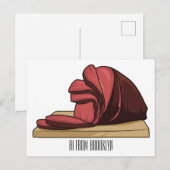 Hamhouten illustratie briefkaart (Voorkant / Achterkant)