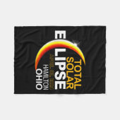 Hamilton 2024 Zonsverduistering 2024 040824 Verdui Fleece Deken (Voorkant (Horizontaal))