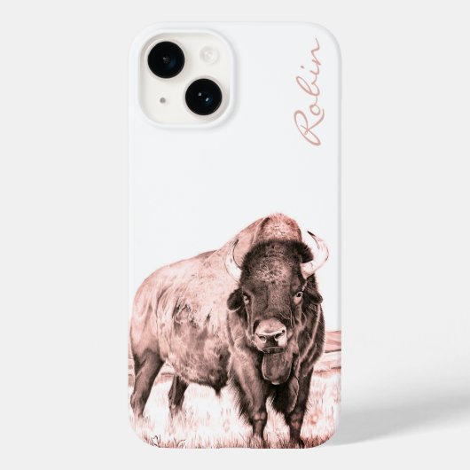 Hamilton ~ Amerikaanse Bizon (zalm) Case-Mate iPhone Case (Achterkant)