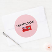 Hamilton Bermuda Landenvlag Lichtkleur Ronde Sticker (Envelop)