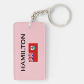 Hamilton Bermuda Landenvlag Lichtkleur Sleutelhanger (achterkant)