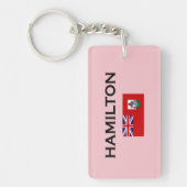 Hamilton Bermuda Landenvlag Lichtkleur Sleutelhanger (Voorkant)