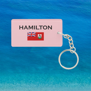 Hamilton Bermuda Landenvlag Lichtkleur Sleutelhanger