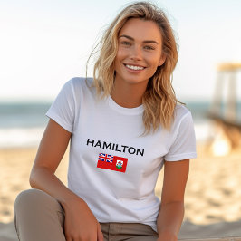 Hamilton Bermuda Landenvlag Lichtkleur T-shirt