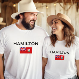 Hamilton Bermuda Landenvlag Lichtkleur T-shirt