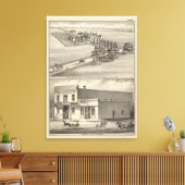 Hamilton boerderij, Beamer bldg Canvas Afdruk (Insitu (Woonkamer))