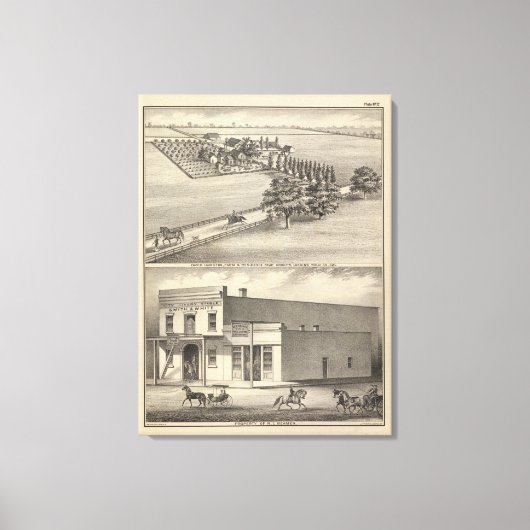 Hamilton boerderij, Beamer bldg Canvas Afdruk (Voorkant)