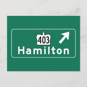 Hamilton, Canada Road Sign Briefkaart