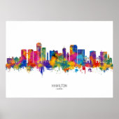 Hamilton Canada Skyline Poster (Voorkant)