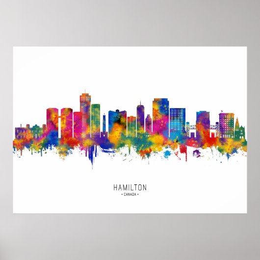 Hamilton Canada Skyline Poster (Voorkant)