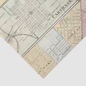 Hamilton, Carthage, Bushnell, Lincoln en LaHarpe Tissuepapier (Detail)
