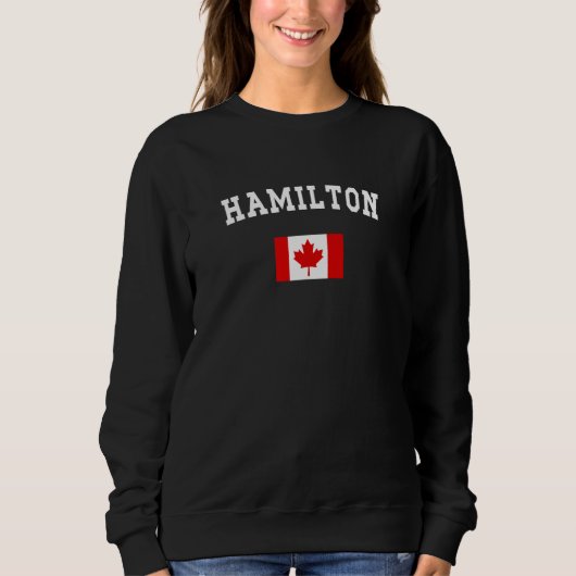 Hamilton City Canada National Flag Souvenir Trui (Voorkant)