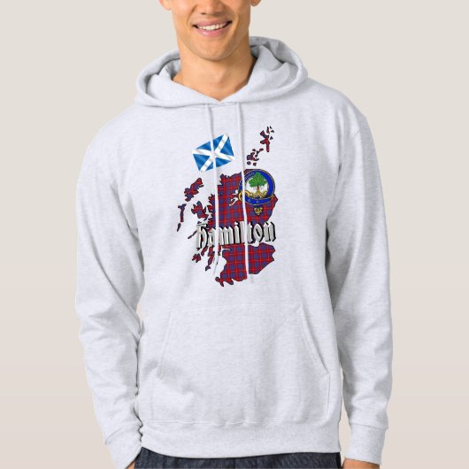 Hamilton Clan Badge Adult Hoodie (Voorkant)
