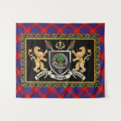 Hamilton Clan Badge & Motto w/Lions Wandkleed (Voorkant (horizontaal))