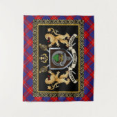 Hamilton Clan Badge & Motto w/Lions Wandkleed (Voorkant)