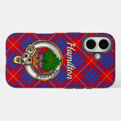 Hamilton Clan Badge & Tartan iPhone / iPad case (Achterkant (horizontaal))