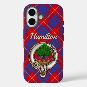 Hamilton Clan Badge & Tartan iPhone / iPad hoesje
