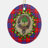 Hamilton Clan Badge & Tartan Persoonlijke mas Keramisch Ornament (Links)