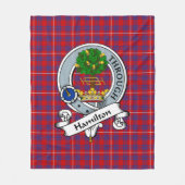 Hamilton Clan Badge Tartan Pset Fleece Deken (Voorkant)