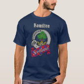 Hamilton Clan Badge & Tartan T-Shirt (Voorkant)
