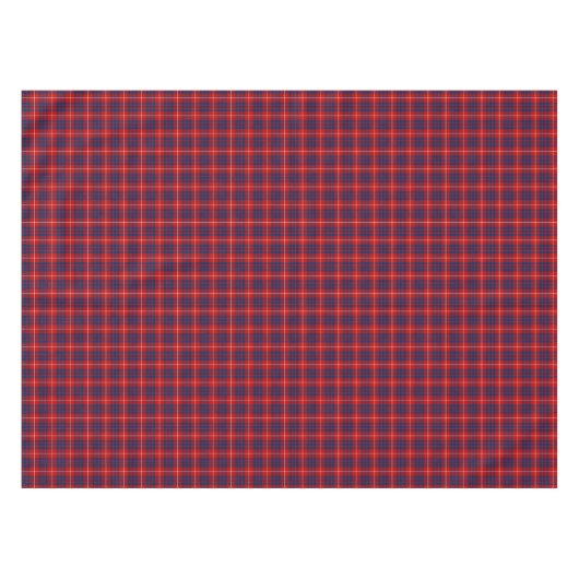 Hamilton Clan Bright Red en Royal Blue Tartan Tafelkleed (Voorkant (Horizontaal))