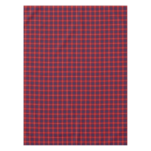 Hamilton Clan Bright Red en Royal Blue Tartan Tafelkleed (Voorkant)