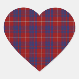 Hamilton Clan Tartan Hart Sticker