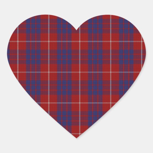 Hamilton Clan Tartan Hart Sticker (Voorkant)