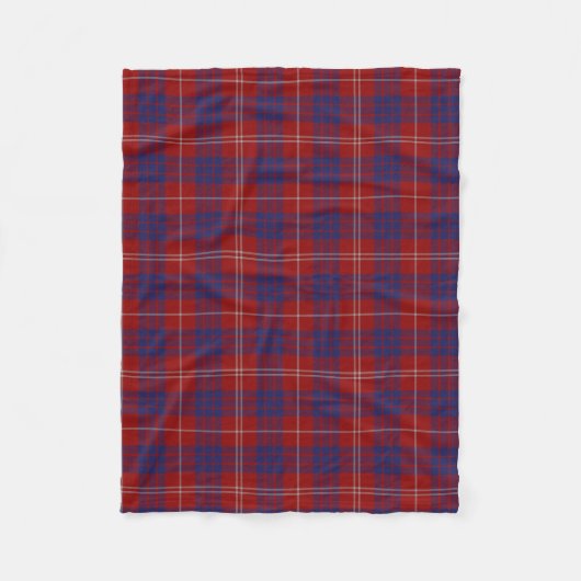 Hamilton Clan Tartan Pset Fleece Blanket (Voorkant)