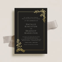 Hamilton Elegante Goud Folie Bloemen Bruiloft