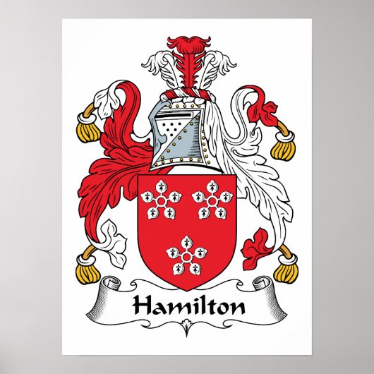 Hamilton Family Crest Poster (Voorkant)