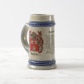 Hamilton Family Crest Stein Bierpul (Voorkant links)