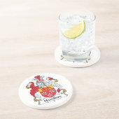 Hamilton Family Crest Zandsteen Onderzetter (Zijkant)