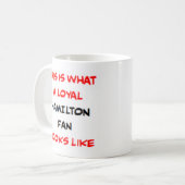 Hamilton-fan, loyaal koffiemok (Voorkant links)
