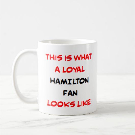 Hamilton-fan, loyaal koffiemok (Links)