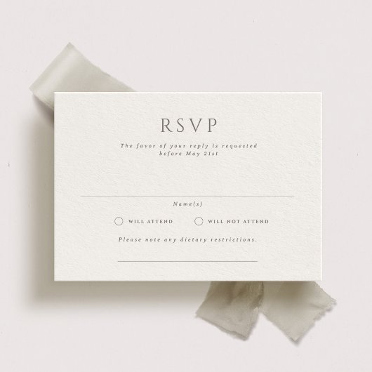 Hamilton Formele Landschap Wedding RSVP Kaart