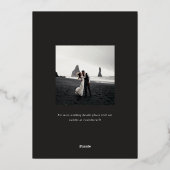 Hamilton Gold Folie Greenery Wedding Save the Date Folie Uitnodiging (Achterkant)