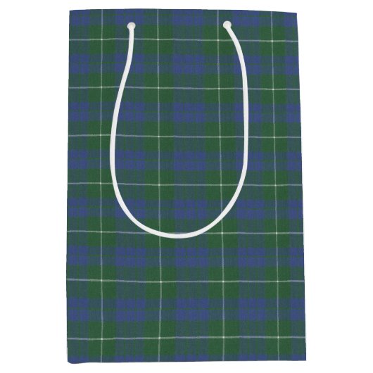 Hamilton Green Scottish Tartan Medium Cadeauzakje (Voorkant)