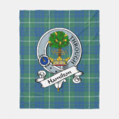 Hamilton Hunting Ancient Clan Badge Tartan Pset Fleece Deken (Voorkant)
